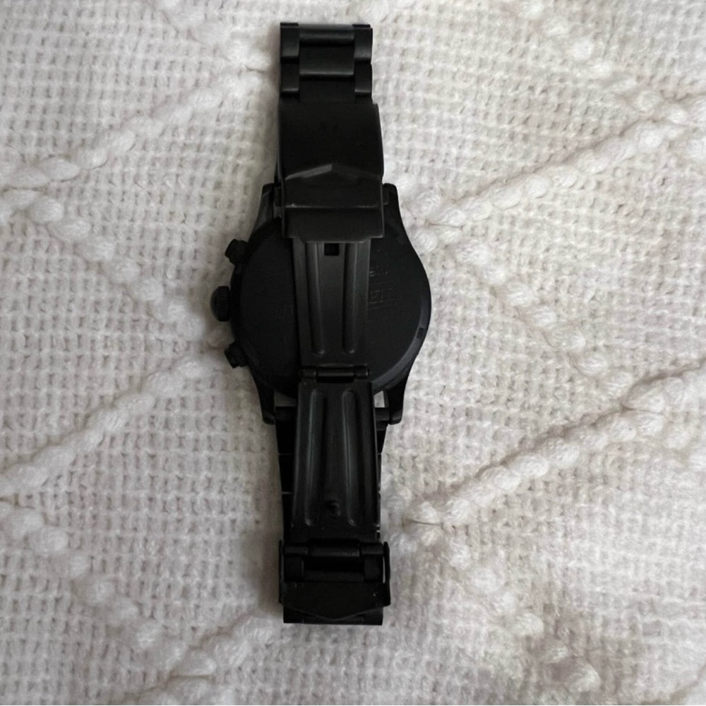 Nixon Sentry Midnight Black and Ocean Blue Chronograph Watch - Picture 5 of 10